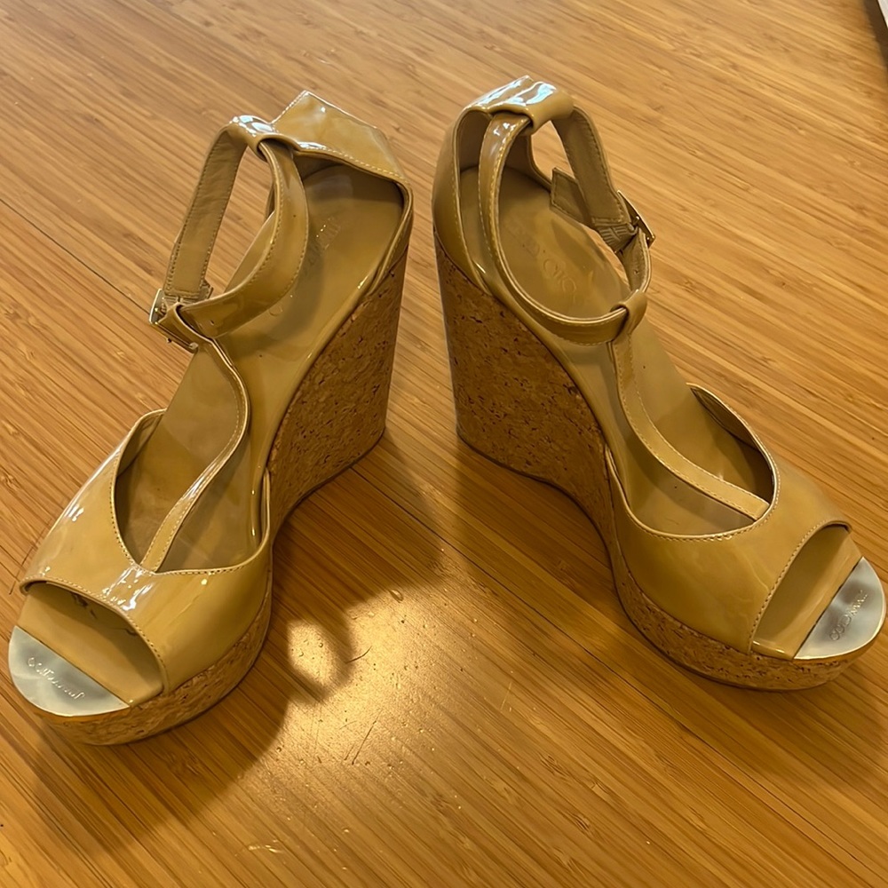 Jimmy Choo platform nude sandal